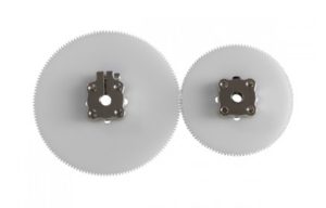 Hub gears, with mounting hubs attached.