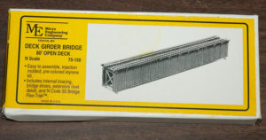 Two 80' bridge kits provided all the material needed for the basic bridge structure.